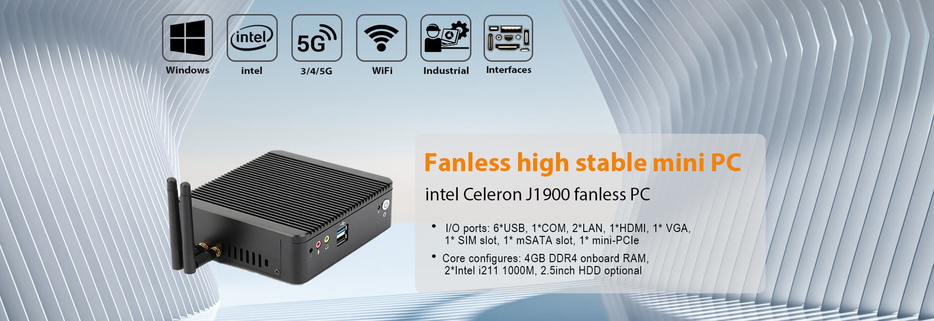 E505 Fanless Embedded PC